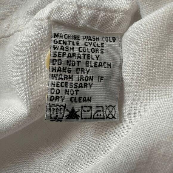 Tommy Bahama Men's 100% Linen Long‎ Sleeve Button Up Shirt White Size XXL - Picture 5 of 7